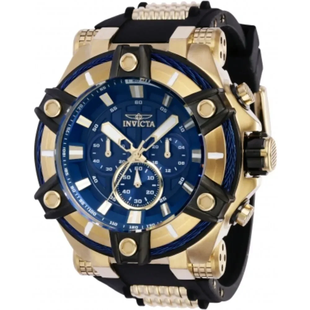 Invicta Bolt 39187 Chronograph 52mm Gold Blue Men’s Watch